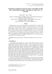SHA-3 Final Round Candidate Algorithms on ARM Cortex A8 Processor
