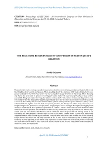 The Relations Between Society and Person in Huseyn Javid’S Creation