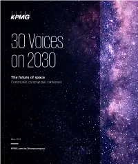 30 Voices on 2030 – the Future of Space