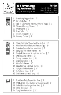 Noodle Blvd Menu
