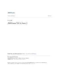 Aldebaran Vol. 4, Issue 1