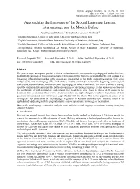 Interlanguage and the Models Before