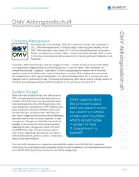 OMV Aktiengesellschaft Case Studies 1 of 2 , ANTAGE Responded