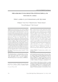 Pheochromocytoma Presenting with Polydipsia And