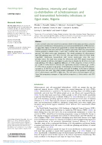 Prevalence, Intensity and Spatial Co-Distribution of Schistosomiasis