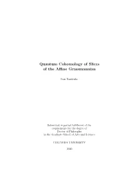 Quantum Cohomology of Slices of the Affine Grassmannian