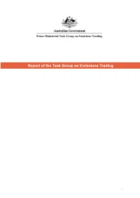 Report of the Task Group on Emissions Trading