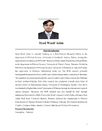 Syed Wasif Azim