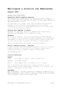 Wellingore & District U3a Newsletter August 2021
