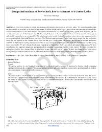 106. Design and Analysis of Power Hack Saw Attachment to a Center Lathe