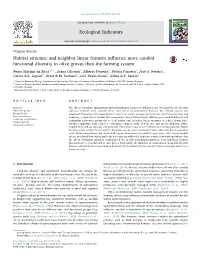 Habitat Structure and Neighbor Linear Features Influence More Carabid