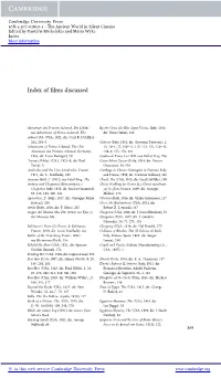 Index of Films Discussed