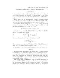 18.465, Revised Again December 6, 2012 Truncation, the Lynden-Bell Estimator, and Galaxy Data
