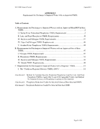 Appendix F – Requirements of Approved Total Maximum Daily Loads