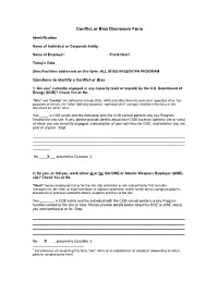 Non-Conflicted COB Disclosure Form Pdf Icon[54 KB (12 Pages)]