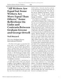 Some Reflections on Links and Contrasts Between Graham Greene