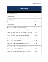 AP Art History Syllabus