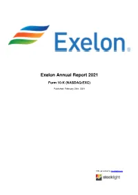 Exelon Annual Report 2021