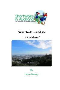“What to Do ...And See in Auckland”
