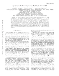 Arxiv: Spontaneous Conformal Symmetry Breaking in Fishnet