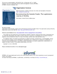 Deconstructing the Outsider Puzzle: the Legitimation Journey of Novelty