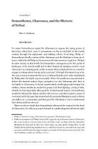 Demosthenes, Chaeronea, and the Rhetoric of Defeat