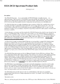 EGS-28/24 Spectrum Product Info