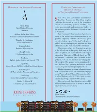 Since 1972, the Community Conversations Breakfast Program at the Johns Hopkins University Has Served As One of the Preeminent Ve