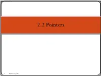 2.2 Pointers