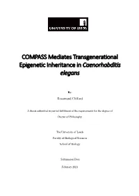 COMPASS Mediates Transgenerational Epigenetic Inheritance in Caenorhabditis Elegans