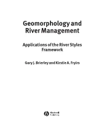 Geomorphology and River Management