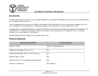 Hardware & Software Standards