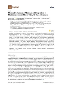 Microstructure and Mechanical Properties of Multicomponent Metal Ti(C,N)-Based Cermets