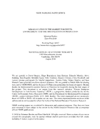 Nber Working Paper Series Misallocation in the Market
