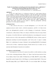 Rachel L. Harris 1 Insights Into the Phylogeny and Coding Potential Of