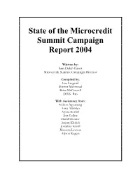 State of the Microcredit Summit Campaign Report 2004