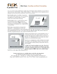 Ductility & Bend Formality