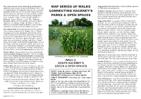 Map Series of Walks Connecting Hackney's