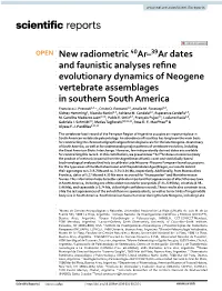 New Radiometric 40Ar–39Ar Dates and Faunistic Analyses Refine