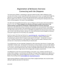 Registration of Belizeans Overseas Connecting with the Diaspora