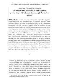 The Disease of the Transition: Global Populism- Scholarship and Its Roots in American Modernization Theory