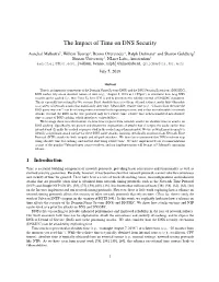 The Impact of Time on DNS Security