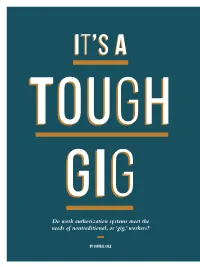 Do Work Authorization Systems Meet the Needs of Nontraditional, Or 'Gig