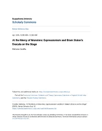 Expressionism and Bram Stokerâ•Žs Dracula on the Stage