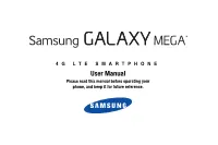 I527 Galaxy Mega User Manual