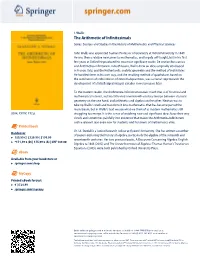 J. Wallis the Arithmetic of Infinitesimals Series: Sources and Studies in the History of Mathematics and Physical Sciences