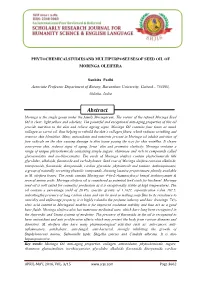 Phytochemicalstudiesand Multipurposeusesof Seed Oil of Moringa Oleifera