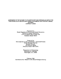 Assessment of the Suitability of Kokee State Park