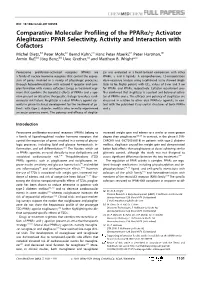 Comparative Molecular Profiling of the PPAR/ Activator