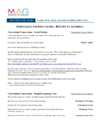 Especially for Educators: Return to Ayodhya